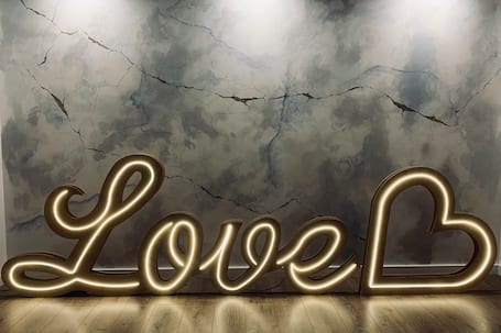 Firma na wesele: Napis Miłość Love LOVE serce Jasło